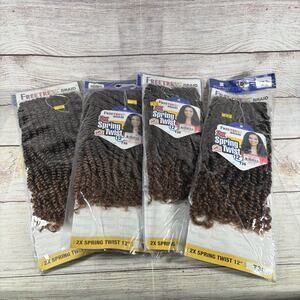 Lot Of 4 Freetress Braid Spring Twist 12” Color T30
